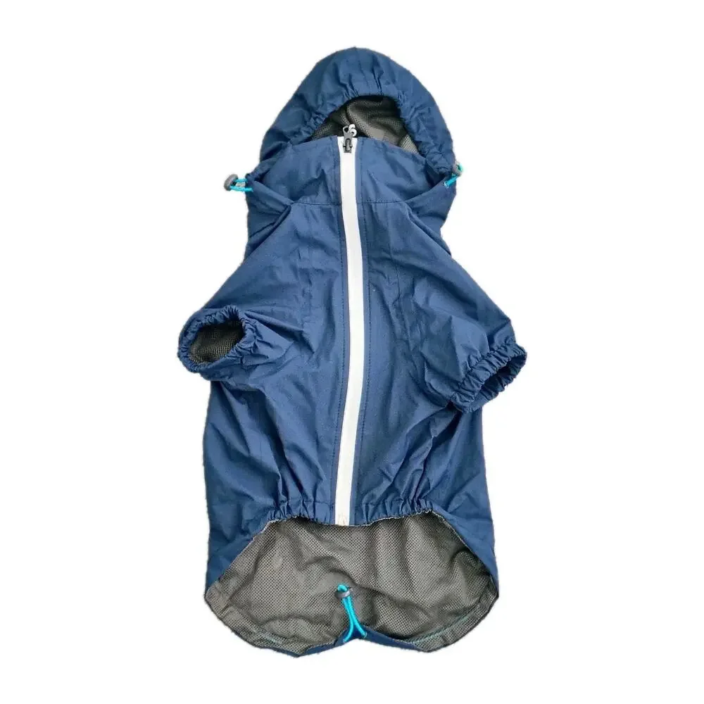 Arcadia Trail Medium Navy Blue Waterproof Windbreaker Rain Jacket Dogs 27